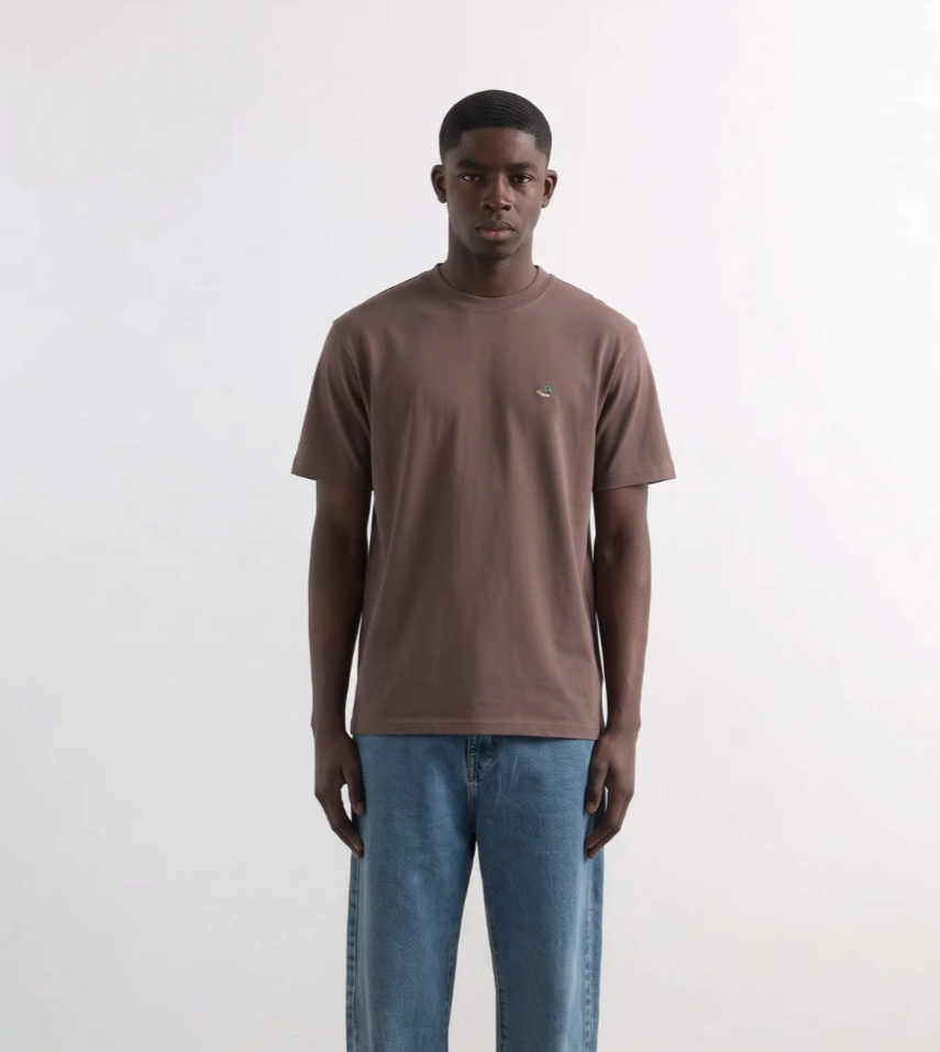 Edmmond Studios Duck Patch Plain Chocolate T-Shirt Herren braun